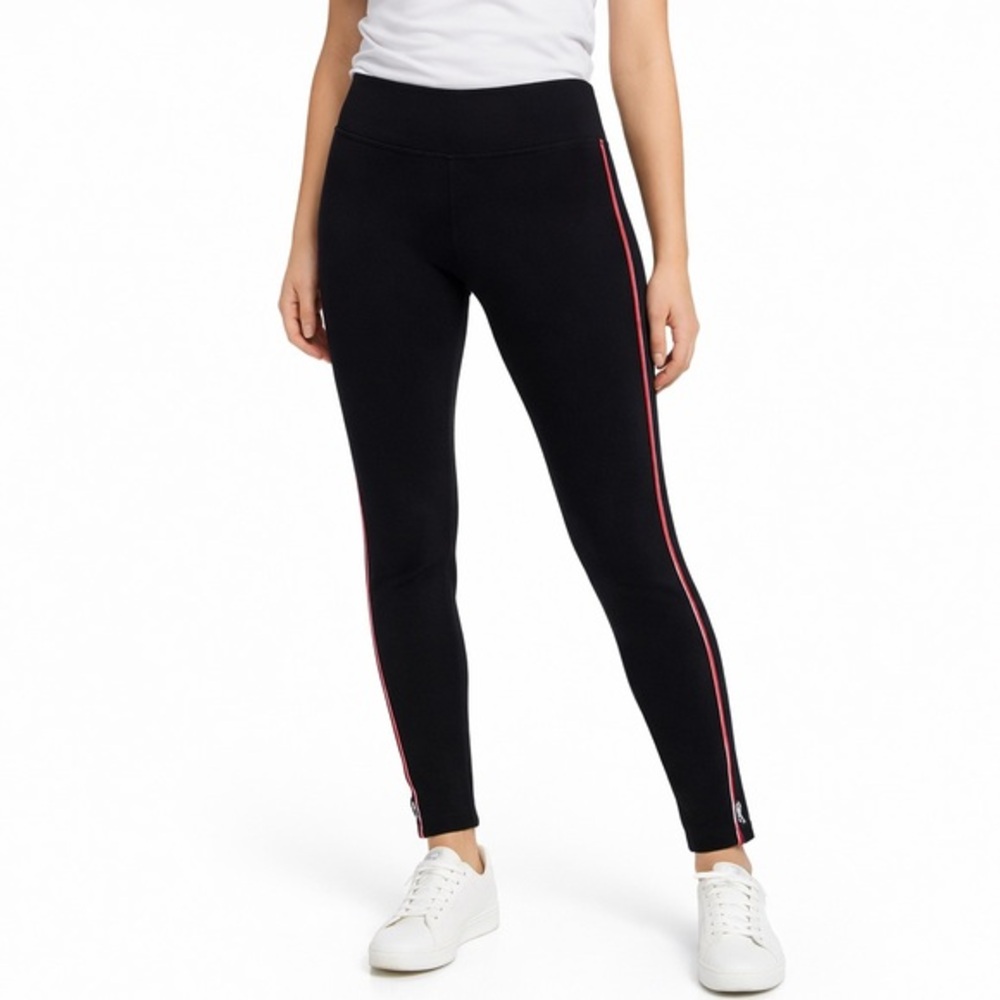 Lauren Ralph Lauren Black Legging Pink Stripe NWOT Medium 8-10